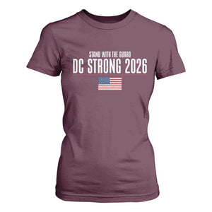 Stand With The Guard T Shirt For Women DC Guardsmen 2026 TS14 Maroon Print Your Wear