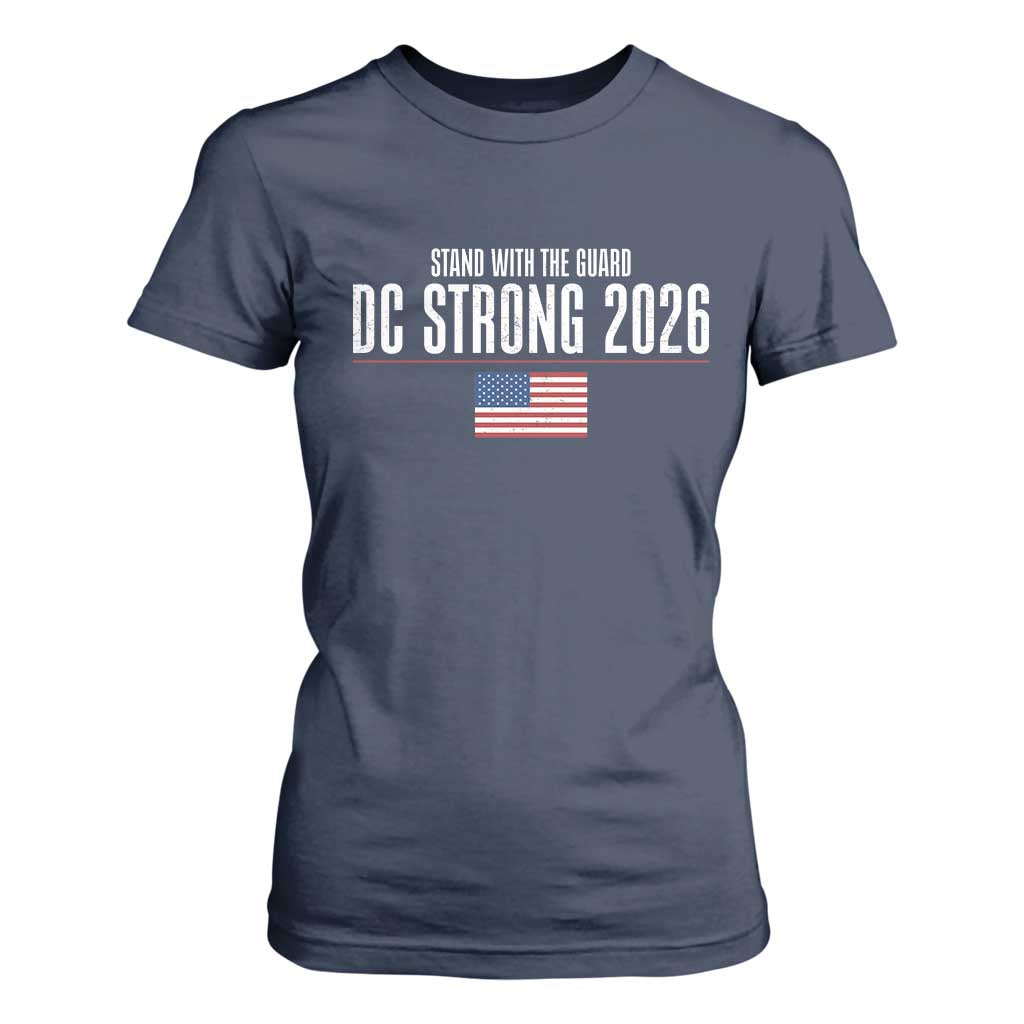 Stand With The Guard T Shirt For Women DC Guardsmen 2026 TS14 Navy Print Your Wear