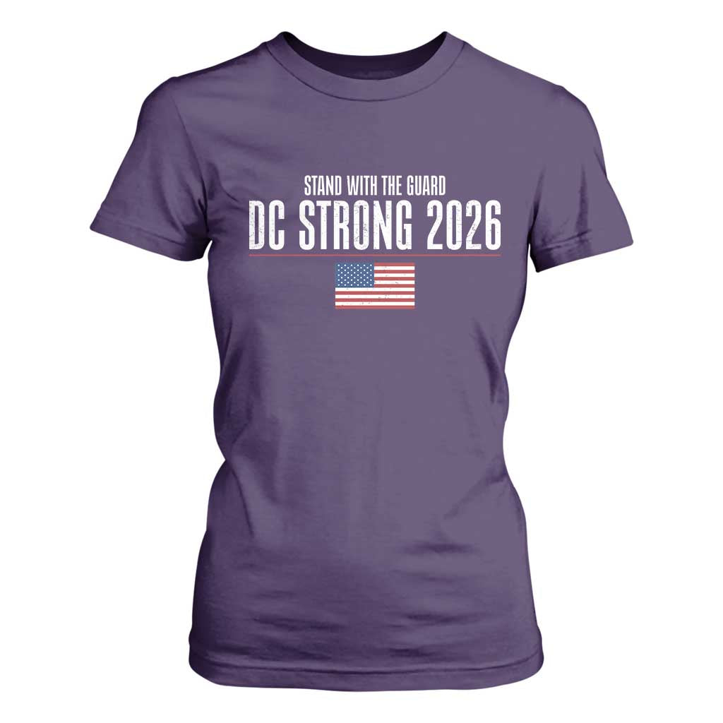 Stand With The Guard T Shirt For Women DC Guardsmen 2026 TS14 Purple Print Your Wear