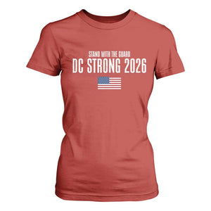 Stand With The Guard T Shirt For Women DC Guardsmen 2026 TS14 Red Print Your Wear