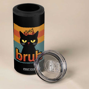 67 Six Seven Bruh Cat Meme 4 in 1 Can Cooler Tumbler Cute Black Cat Funny Saying TS14 Print Your Wear
