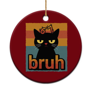 67 Six Seven Bruh Cat Meme Ceramic Ornament Cute Black Cat Funny Saying TS14 1pc Red Print Your Wear