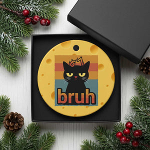 67 Six Seven Bruh Cat Meme Ceramic Ornament Cute Black Cat Funny Saying TS14 1pc Yellow Cheese Print Your Wear