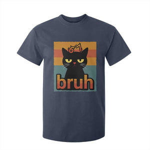 67 Six Seven Bruh Cat Meme T Shirt For Kid Cute Black Cat Funny Saying TS14 Navy Print Your Wear