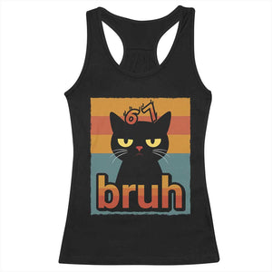 67 Six Seven Bruh Cat Meme Racerback Tank Top Cute Black Cat Funny Saying TS14 Black Print Your Wear