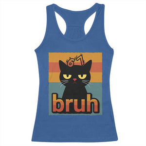 67 Six Seven Bruh Cat Meme Racerback Tank Top Cute Black Cat Funny Saying TS14 Royal Blue Print Your Wear