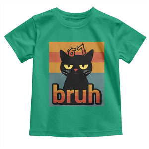 67 Six Seven Bruh Cat Meme Toddler T Shirt Cute Black Cat Funny Saying TS14 Irish Green Print Your Wear