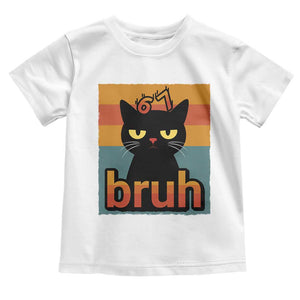 67 Six Seven Bruh Cat Meme Toddler T Shirt Cute Black Cat Funny Saying TS14 White Print Your Wear
