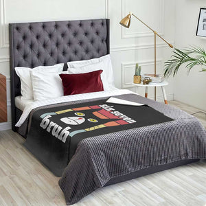 67 Bruh Meme Throw Blanket Funny Six Seven Black Cat TS14 Print Your Wear