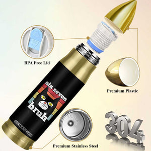 67 Bruh Meme Bullet Tumbler Funny Six Seven Black Cat TS14 Print Your Wear