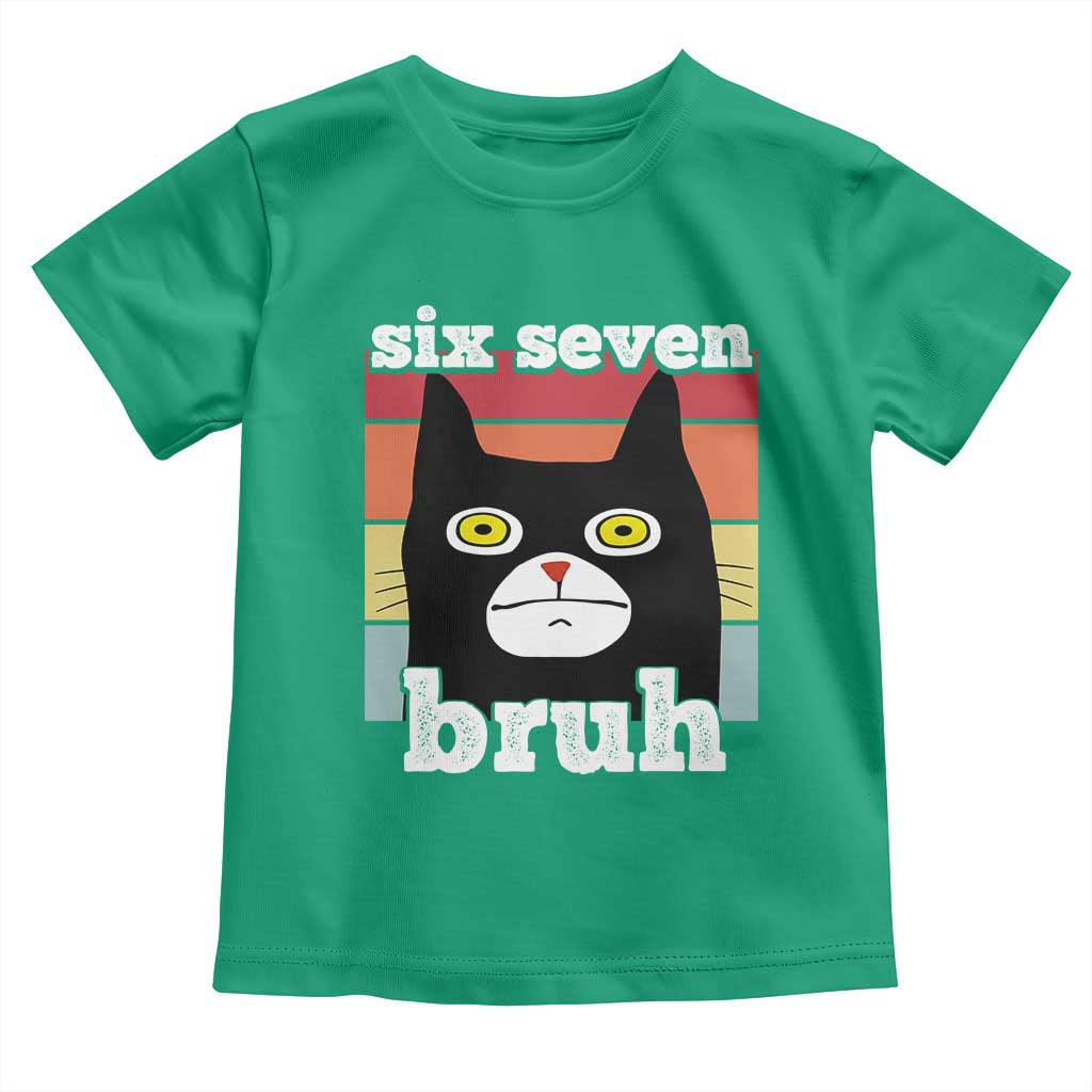 67 Bruh Meme Toddler T Shirt Funny Six Seven Black Cat TS14 Irish Green Print Your Wear