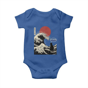 67 Six Seven Bruh Meme Baby Onesie Funny Japanese Black Cat Surfing The Great Wave Kanagawa TS14 Royal Blue Print Your Wear