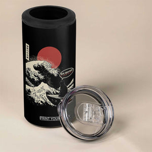 67 Six Seven Bruh Meme 4 in 1 Can Cooler Tumbler Funny Japanese Black Cat Surfing The Great Wave Kanagawa TS14 Print Your Wear