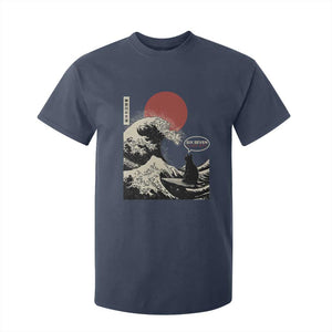 67 Six Seven Bruh Meme T Shirt For Kid Funny Japanese Black Cat Surfing The Great Wave Kanagawa TS14 Navy Print Your Wear