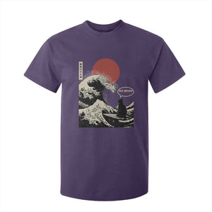 67 Six Seven Bruh Meme T Shirt For Kid Funny Japanese Black Cat Surfing The Great Wave Kanagawa TS14 Purple Print Your Wear