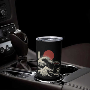 67 Six Seven Bruh Meme Tumbler Cup Funny Japanese Black Cat Surfing The Great Wave Kanagawa TS14 Print Your Wear