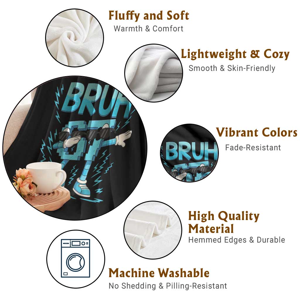 67 Bruh Meme Throw Blanket Funny Six Seven Italian Brainrot TS14 Print Your Wear