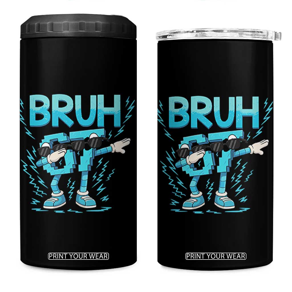 67 Bruh Meme 4 in 1 Can Cooler Tumbler Funny Six Seven Italian Brainrot TS14 One Size: 16 oz Black Print Your Wear