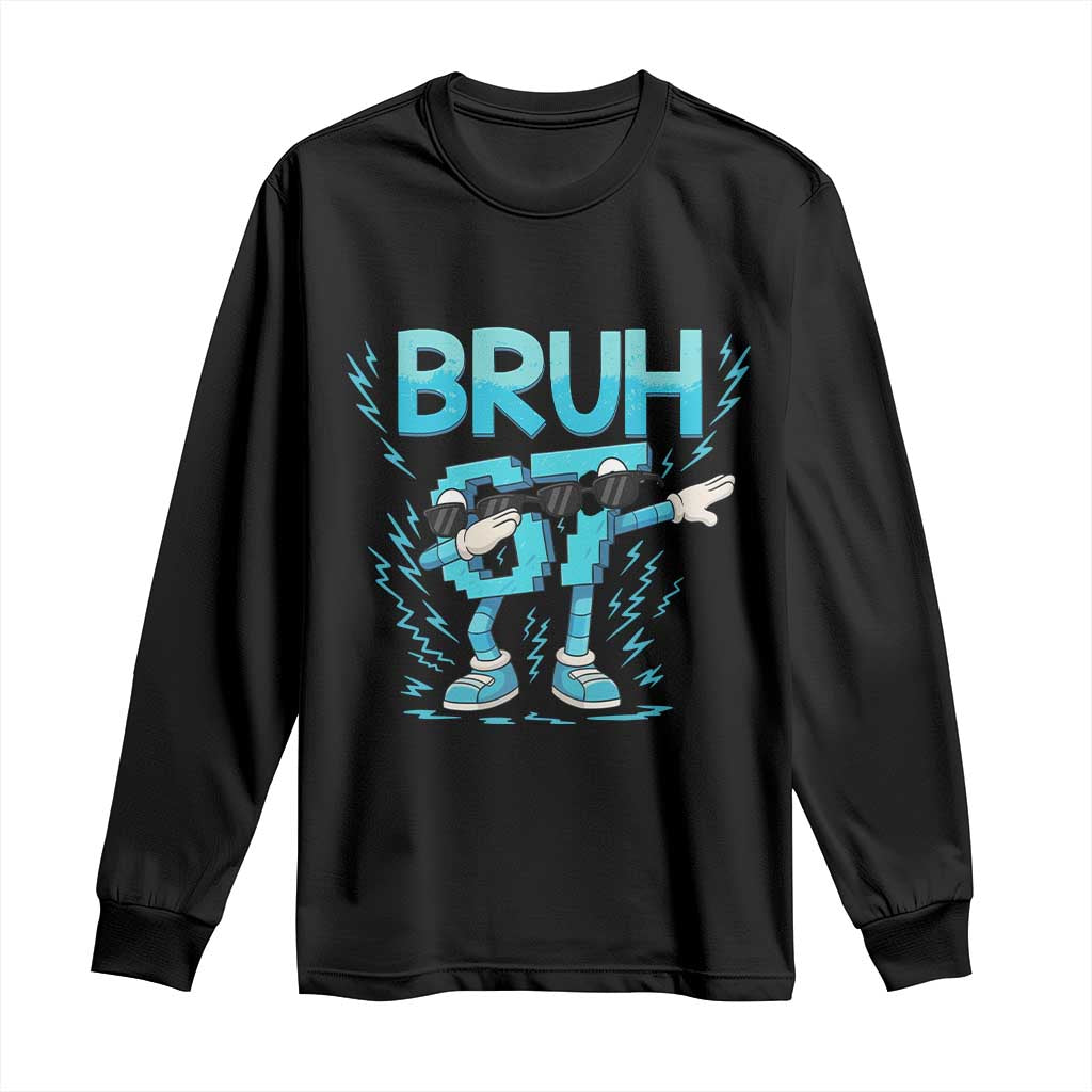 67 Bruh Meme Long Sleeve Shirt Funny Six Seven Italian Brainrot TS14 Black Print Your Wear