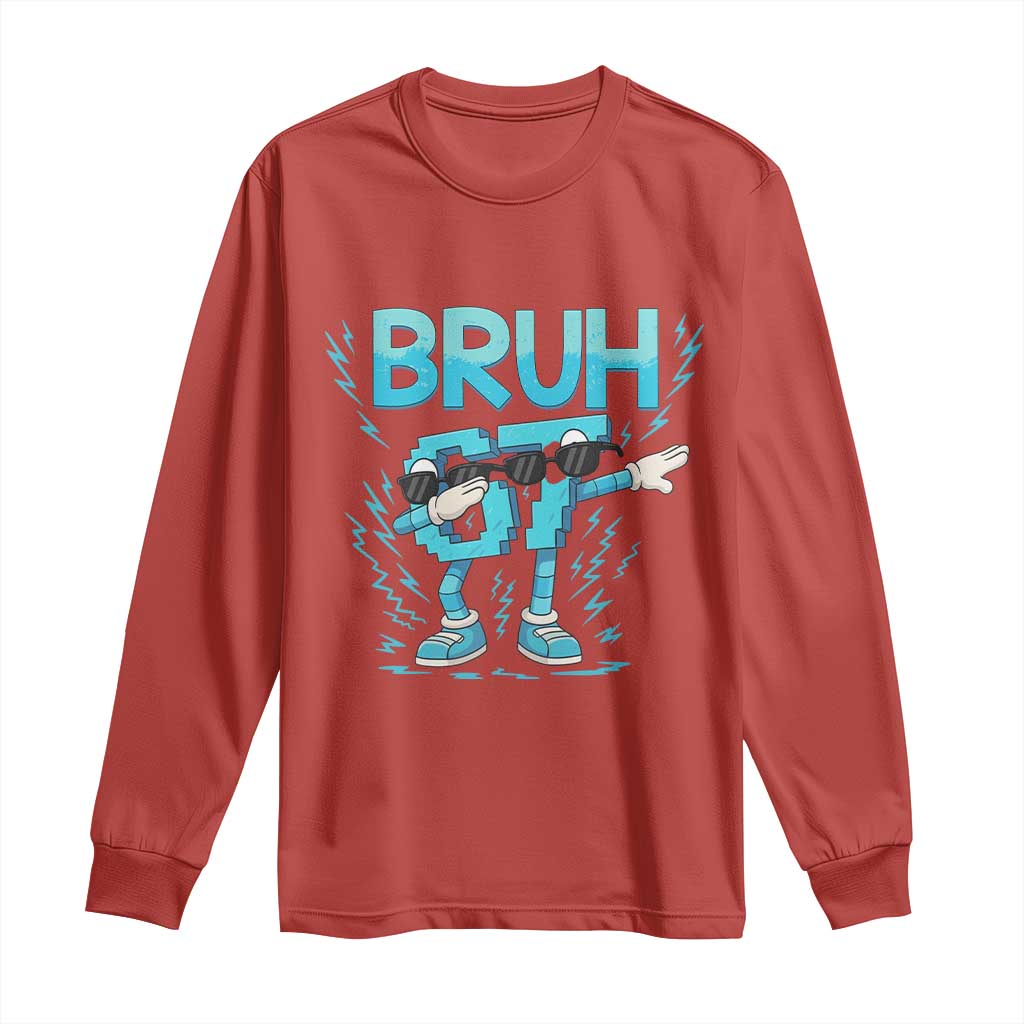 67 Bruh Meme Long Sleeve Shirt Funny Six Seven Italian Brainrot TS14 Red Print Your Wear
