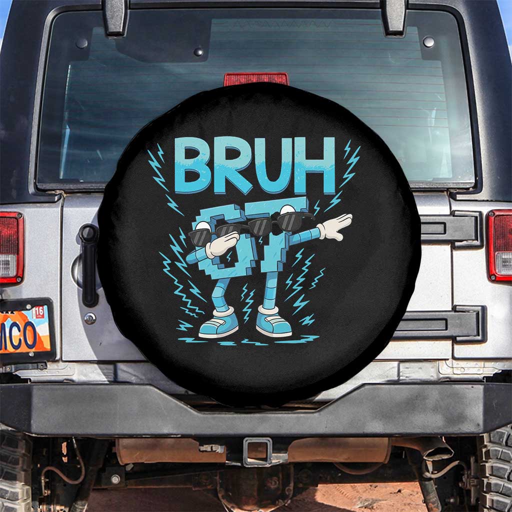 67 Bruh Meme Spare Tire Cover Funny Six Seven Italian Brainrot TS14 No hole Black Print Your Wear