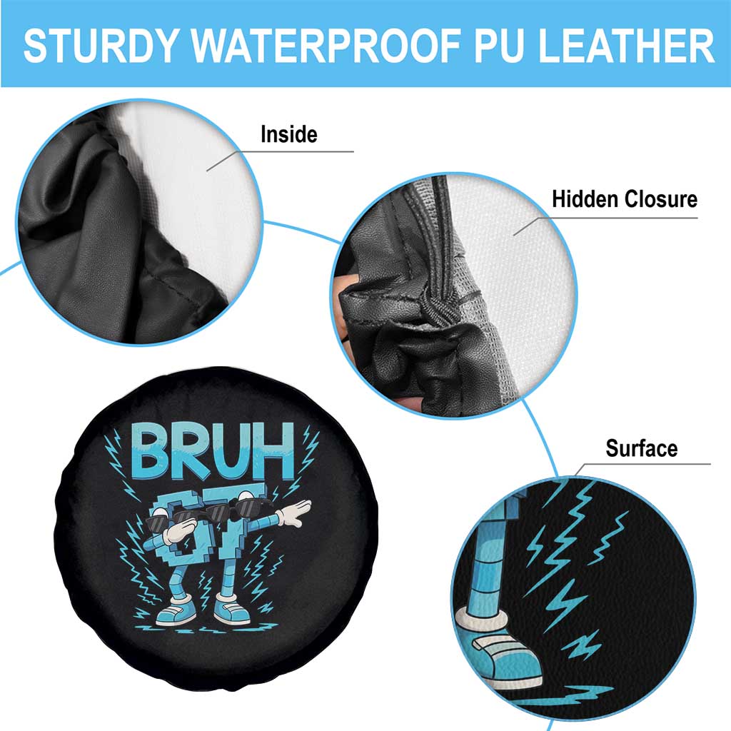 67 Bruh Meme Spare Tire Cover Funny Six Seven Italian Brainrot TS14 Print Your Wear