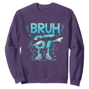 67 Bruh Meme Sweatshirt Funny Six Seven Italian Brainrot TS14 Purple Print Your Wear
