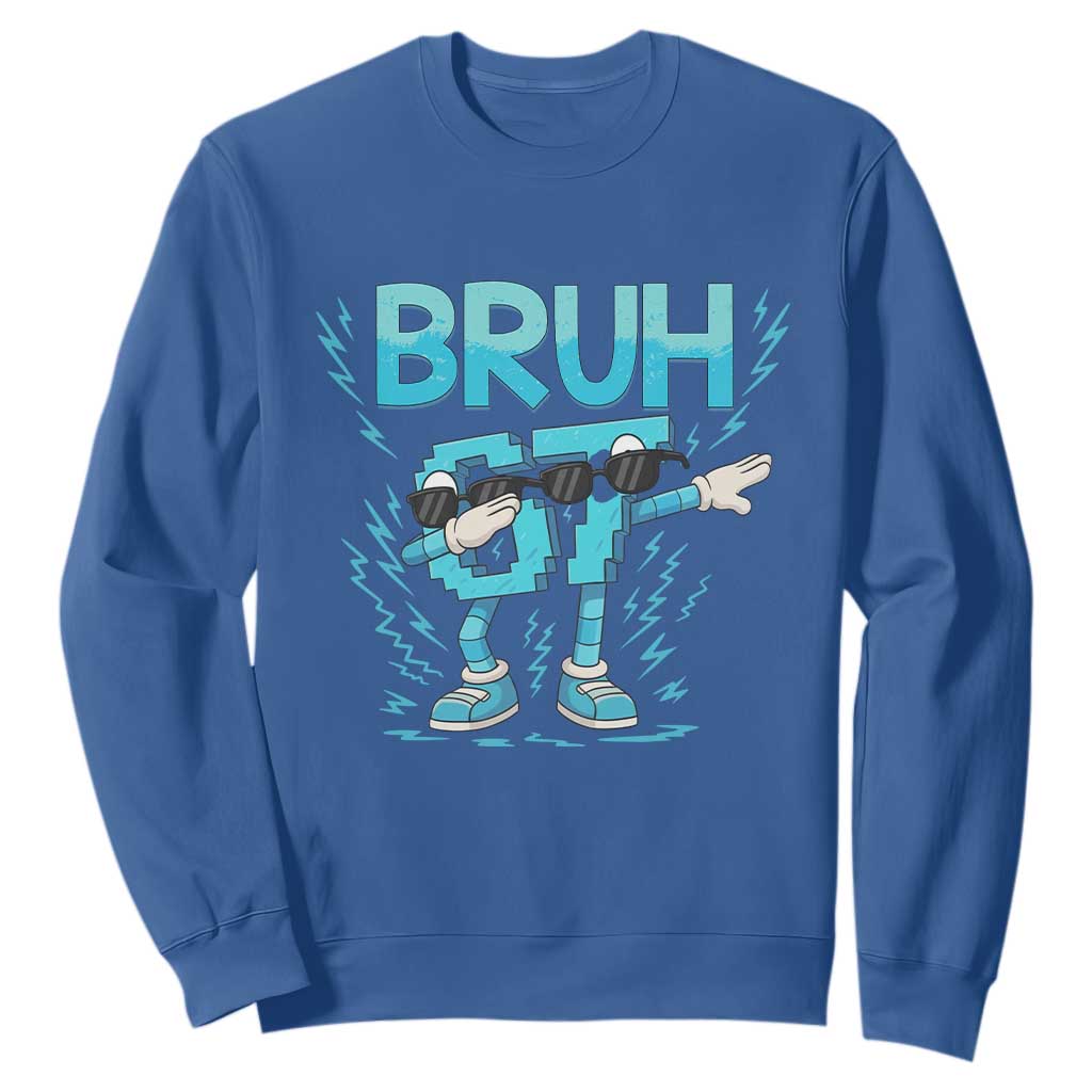 67 Bruh Meme Sweatshirt Funny Six Seven Italian Brainrot TS14 Royal Blue Print Your Wear
