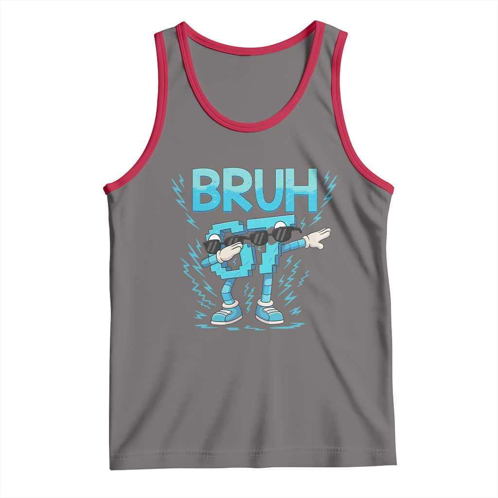 67 Bruh Meme Tank Top Funny Six Seven Italian Brainrot TS14 Deep Heather Red Print Your Wear