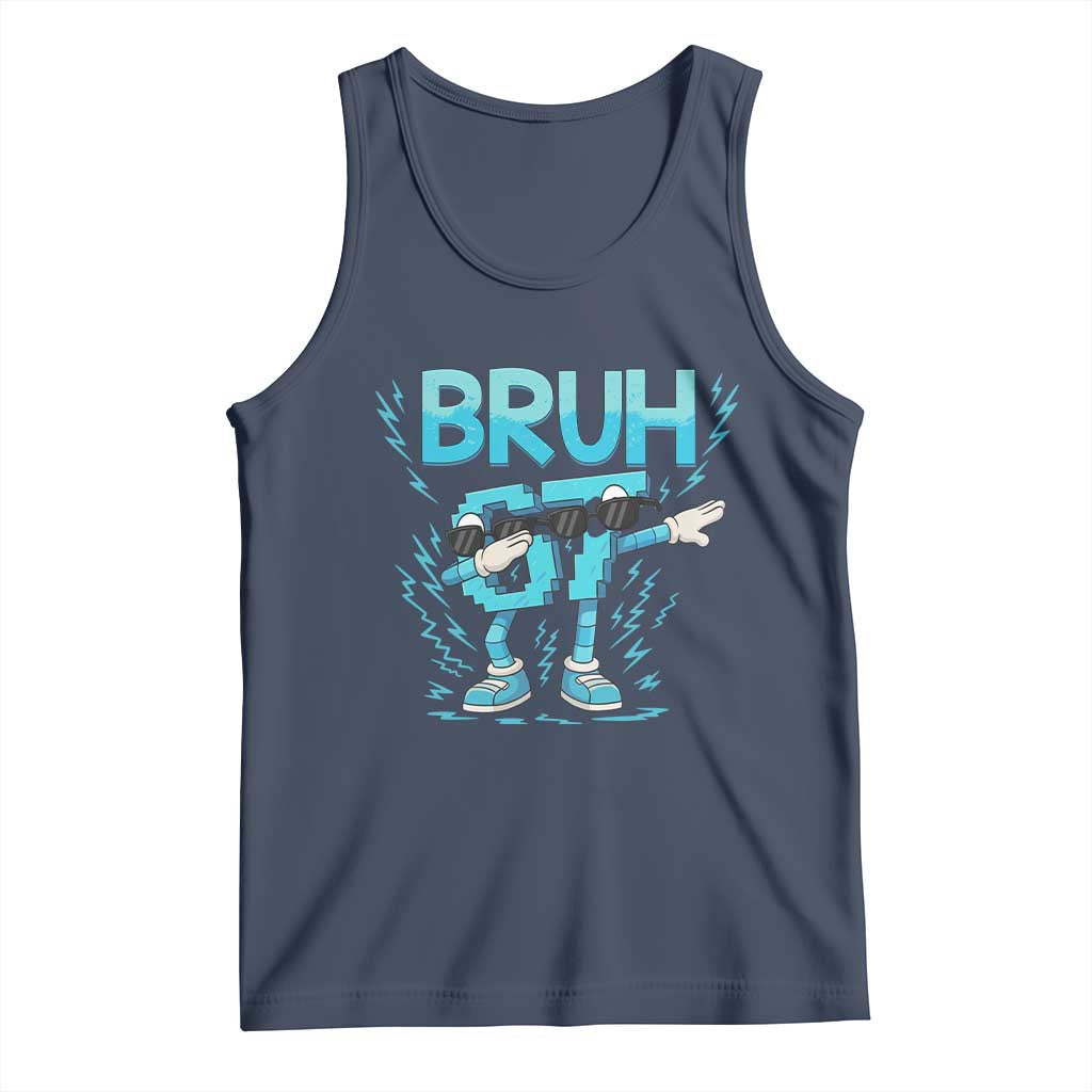 67 Bruh Meme Tank Top Funny Six Seven Italian Brainrot TS14 Navy Print Your Wear