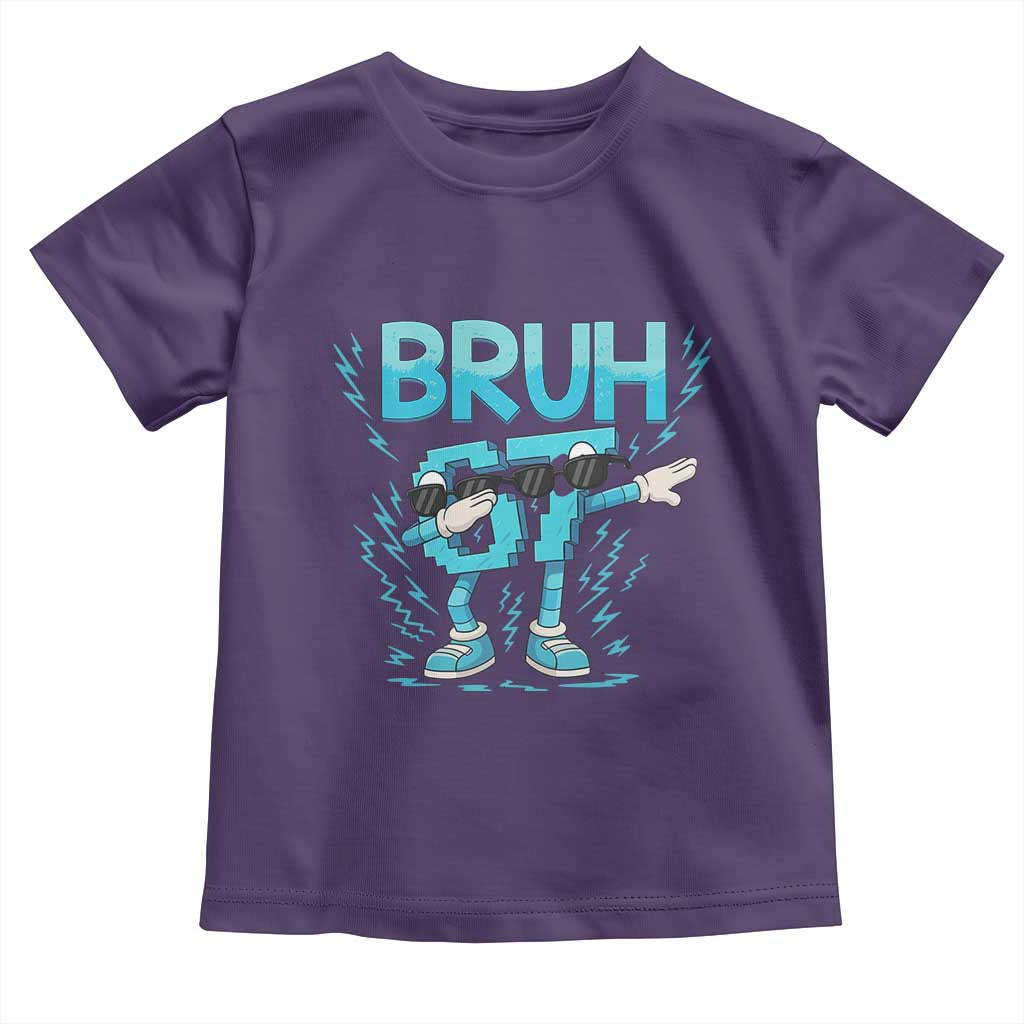 67 Bruh Meme Toddler T Shirt Funny Six Seven Italian Brainrot TS14 Purple Print Your Wear