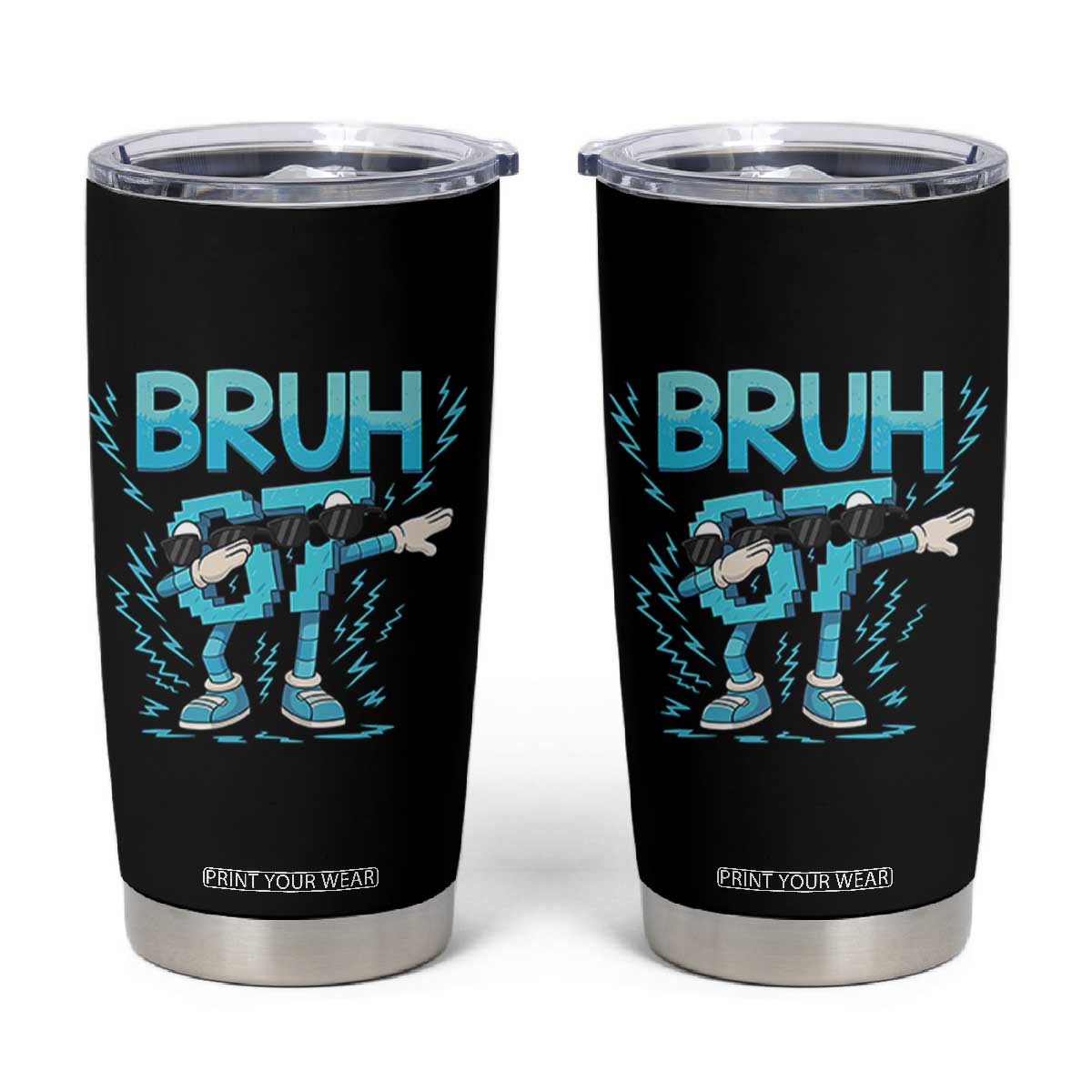 67 Bruh Meme Tumbler Cup Funny Six Seven Italian Brainrot TS14 Black Print Your Wear