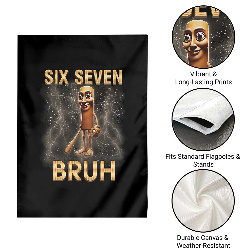 67 Bruh Meme Garden Flag Funny Six Seven Tung Tung Sahur TS14 Print Your Wear