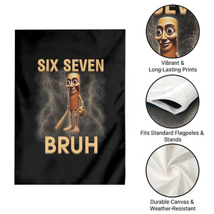 67 Bruh Meme Garden Flag Funny Six Seven Tung Tung Sahur TS14 Print Your Wear