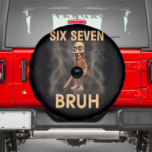 67 Bruh Meme Spare Tire Cover Funny Six Seven Tung Tung Sahur TS14 Black Print Your Wear
