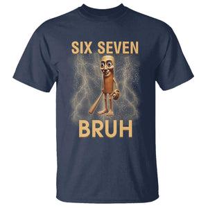67 Bruh Meme T Shirt Funny Six Seven Tung Tung Sahur TS14 Navy Print Your Wear