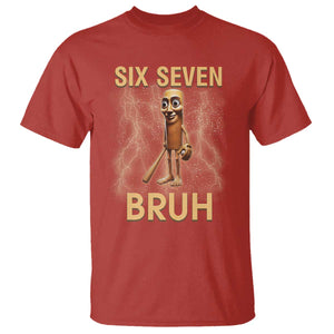 67 Bruh Meme T Shirt Funny Six Seven Tung Tung Sahur TS14 Red Print Your Wear