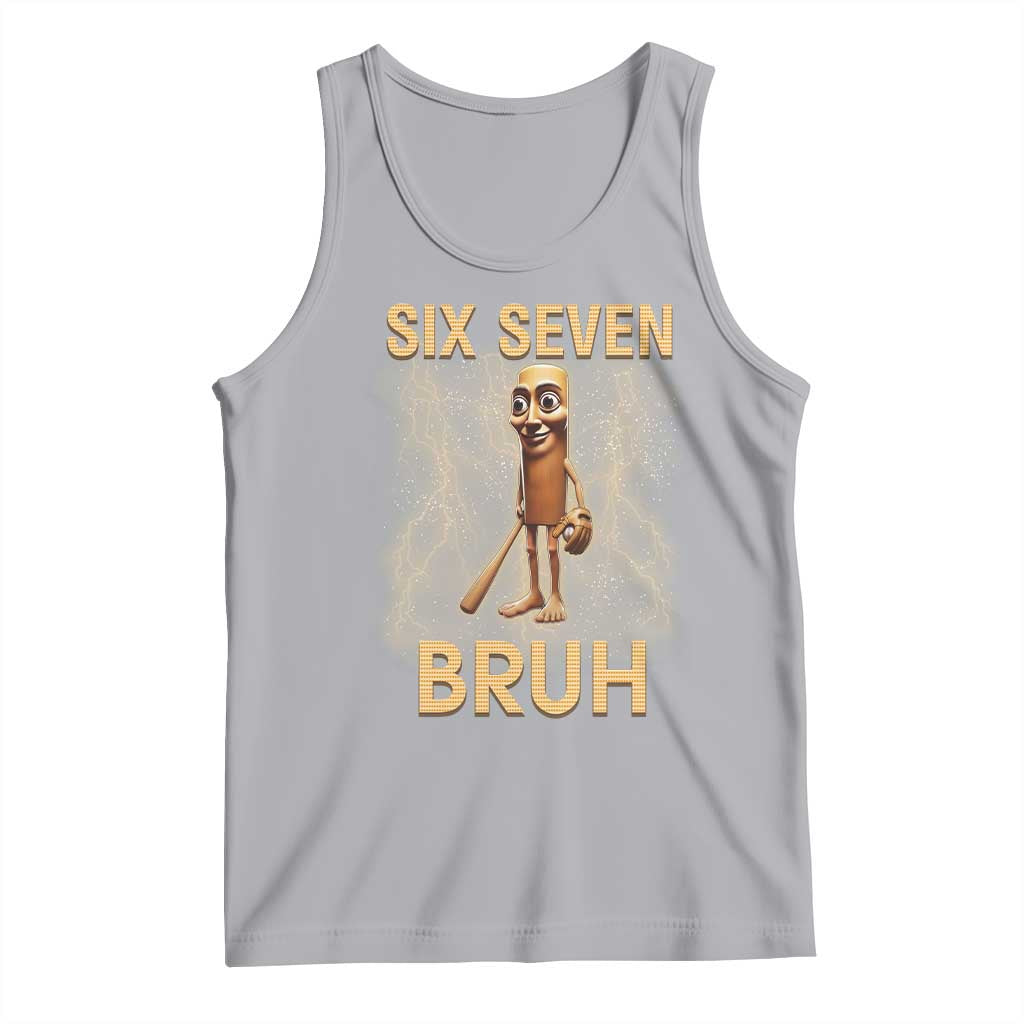 67 Bruh Meme Tank Top Funny Six Seven Tung Tung Sahur TS14 Athletic Heather Print Your Wear