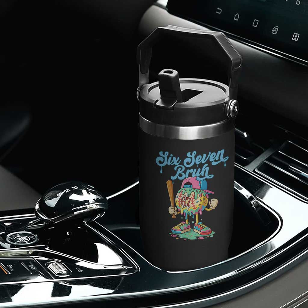 67 Bruh Meme Flip Straw Tumbler Ice Cream Drip Baseball Sport TS14 Print Your Wear