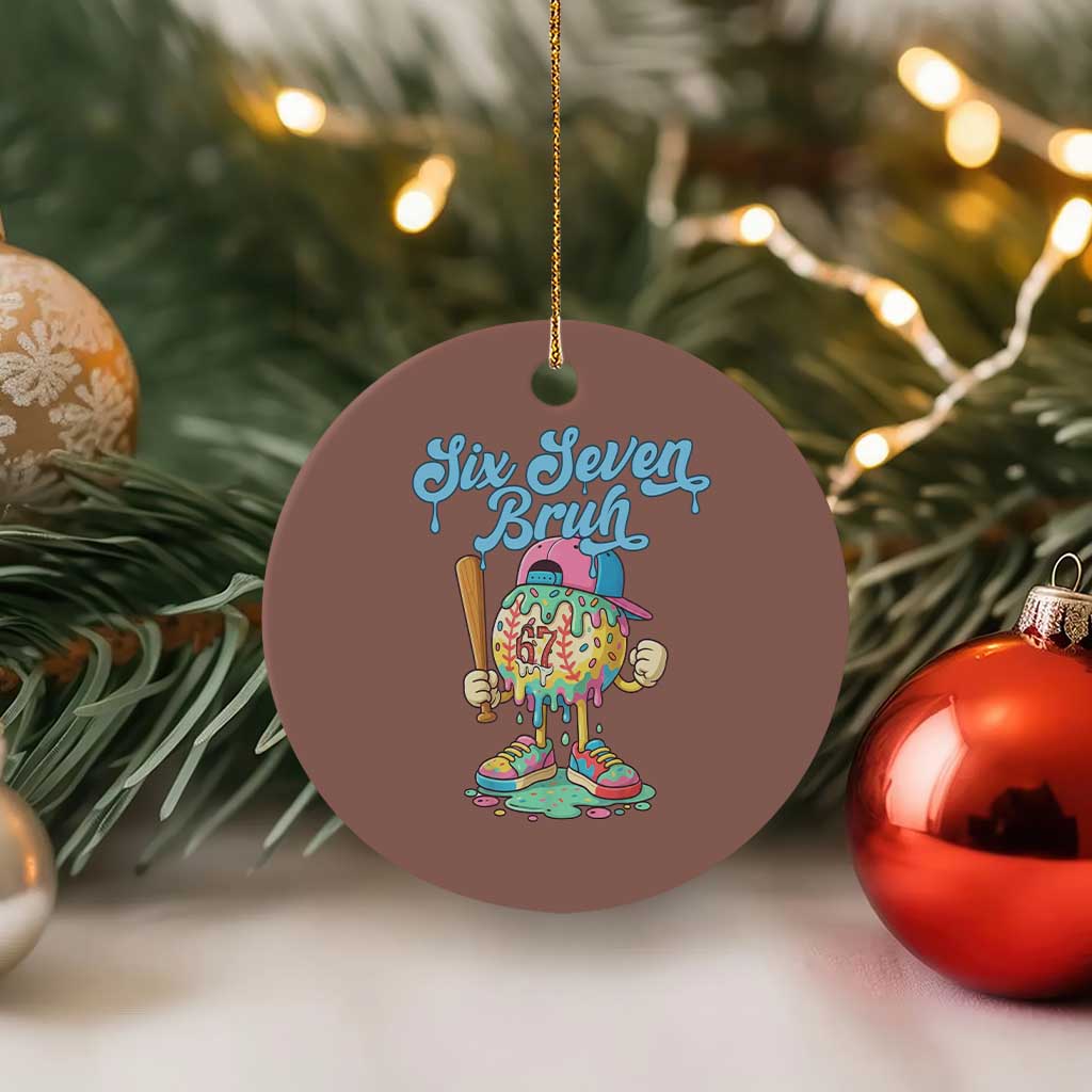 67 Bruh Meme Ceramic Ornament Ice Cream Drip Baseball Sport TS14 1pc Mocha Print Your Wear