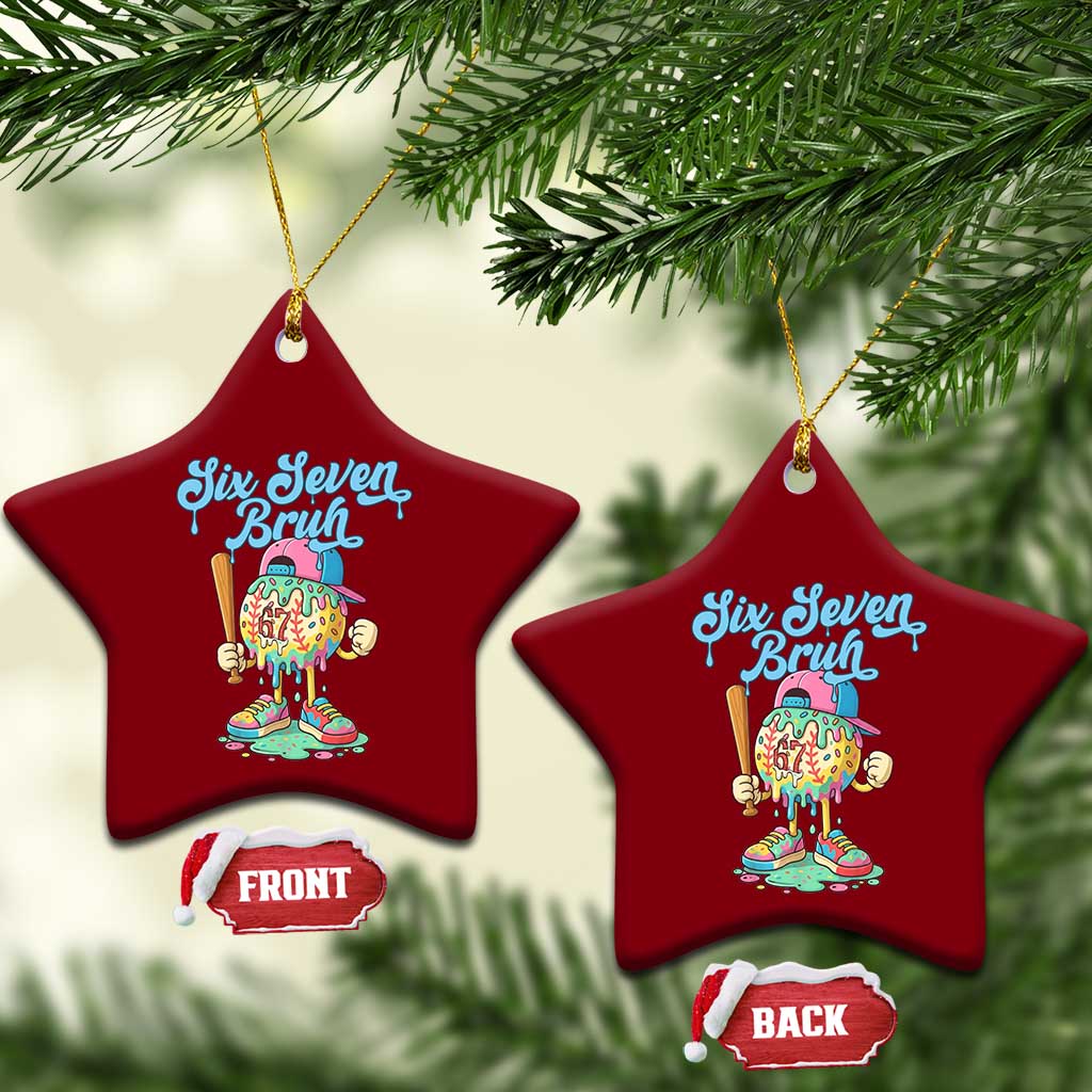 67 Bruh Meme Ceramic Ornament Ice Cream Drip Baseball Sport TS14 Print Your Wear
