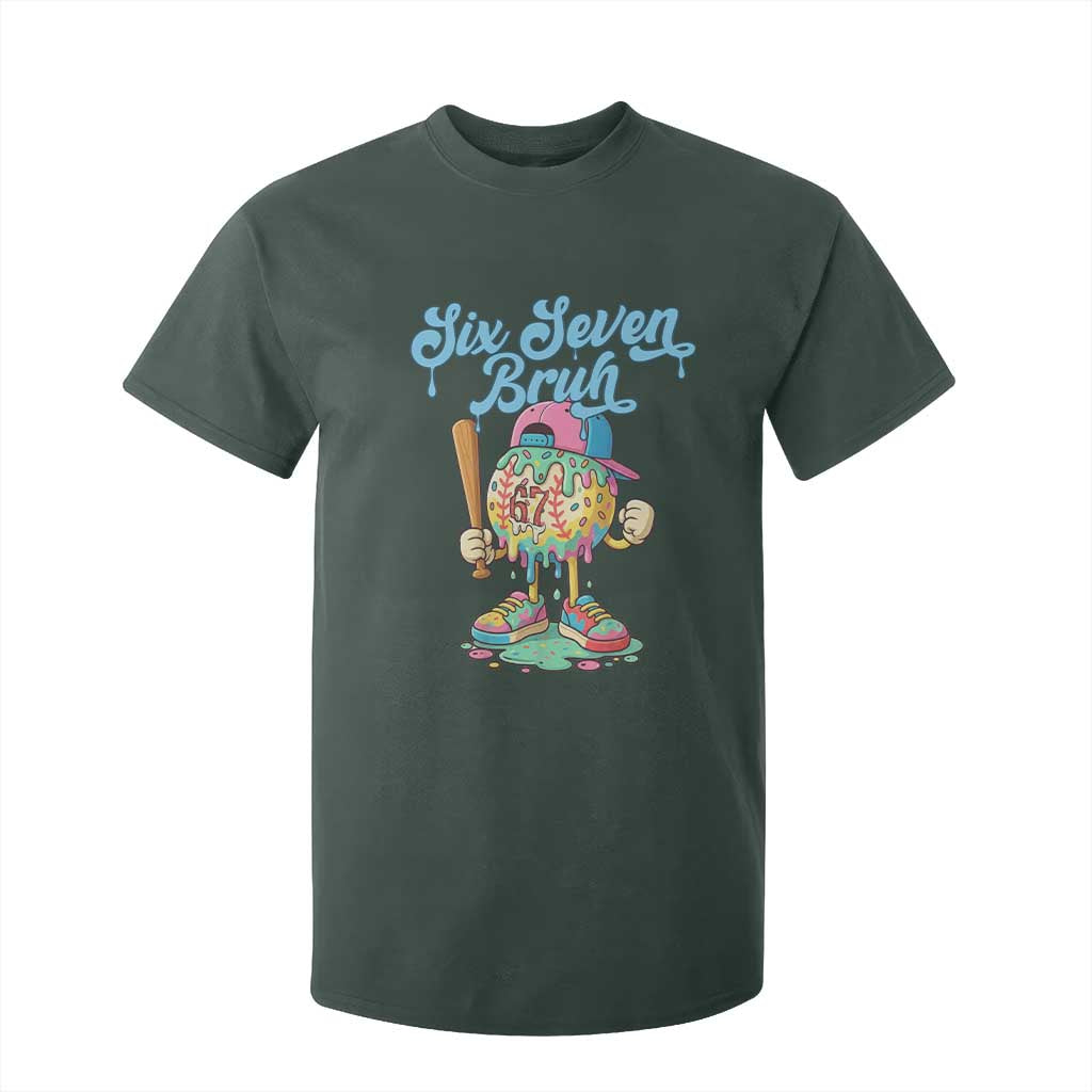 67 Bruh Meme T Shirt For Kid Ice Cream Drip Baseball Sport TS14 Dark Forest Green Print Your Wear