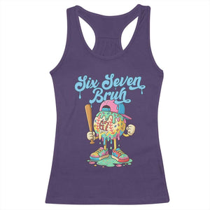 67 Bruh Meme Racerback Tank Top Ice Cream Drip Baseball Sport TS14 Purple Print Your Wear
