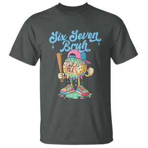 67 Bruh Meme T Shirt Ice Cream Drip Baseball Sport TS14 Dark Heather Print Your Wear