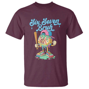 67 Bruh Meme T Shirt Ice Cream Drip Baseball Sport TS14 Maroon Print Your Wear