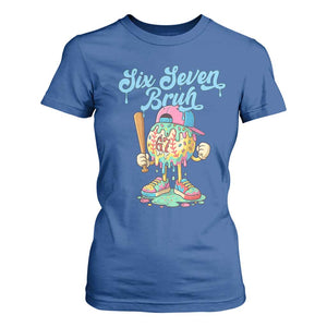67 Bruh Meme T Shirt For Women Ice Cream Drip Baseball Sport TS14 Royal Blue Print Your Wear