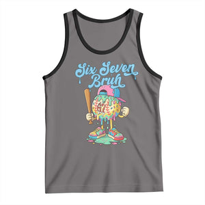67 Bruh Meme Tank Top Ice Cream Drip Baseball Sport TS14 Deep Heather Black Print Your Wear