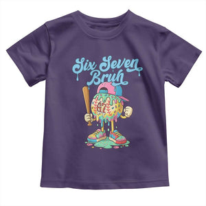 67 Bruh Meme Toddler T Shirt Ice Cream Drip Baseball Sport TS14 Purple Print Your Wear