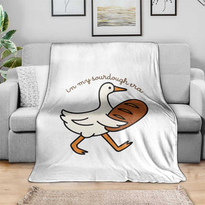 In My Sourdough Era Throw Blanket Funny Silly Goose Sourdough TS14 Print Your Wear