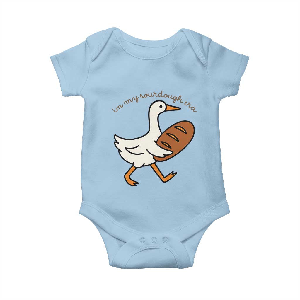 In My Sourdough Era Baby Onesie Funny Silly Goose Sourdough TS14 Light Blue Print Your Wear